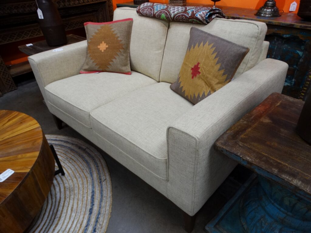 Sofa Upholstered Almond Loveseat Sofa