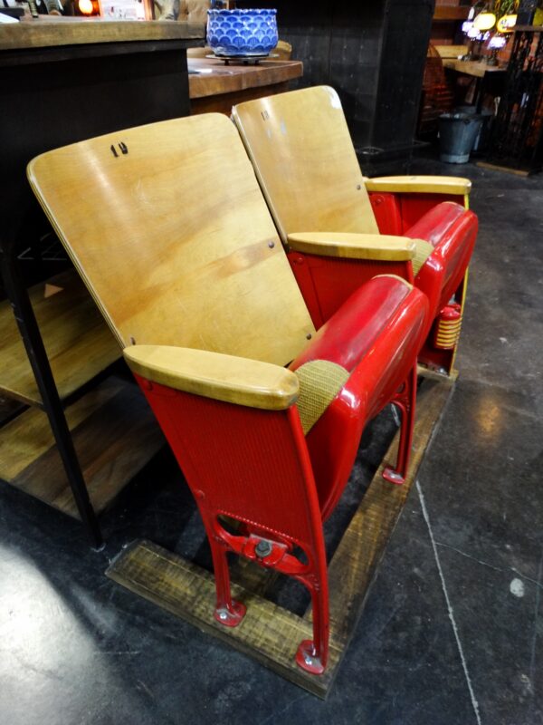 Bench Vintage Theater Seats Bench 2-Seater