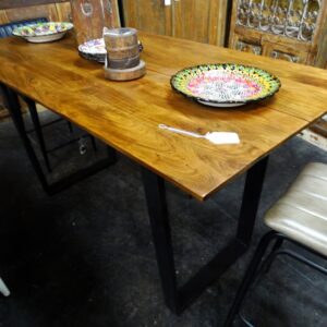Table Counter Heights Wood Top Table