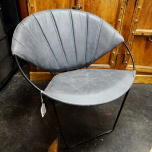 Chair Circle Leather Chair Side Chair Gray