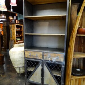 Shelf Industrial Shelf with Drawers and Mesh Doors Cabinet