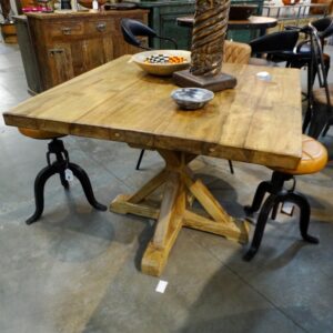 Table Square Wooden Pedestal Table