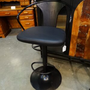 Barstool Swivel and Adjustable Black Barstool