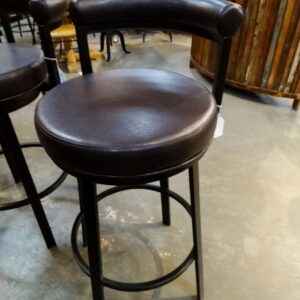 Barstool Brown Swivel Barstool with Back Bar