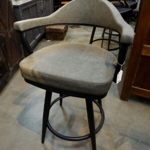 Barstool Beige Swivel Barstool with Back Bar