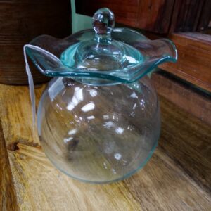 Pot Glass Pot Vase with Lid