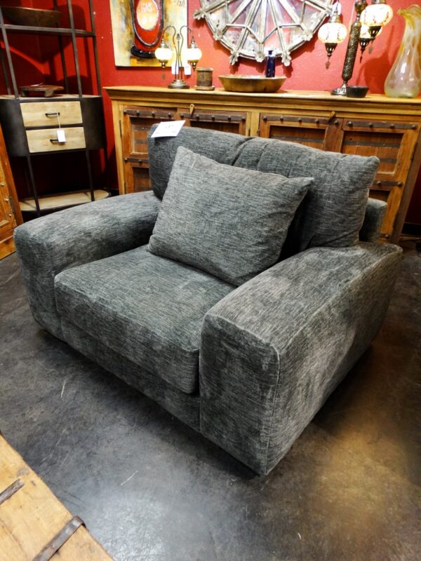 Armchair Soft Plush Gray XL Arm Chair