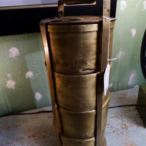 Container Vintage Brass Stacked Lunch Box Container