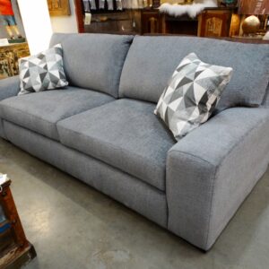 Sofa Gray Upholstered Loveseat Sofa Wide Arms