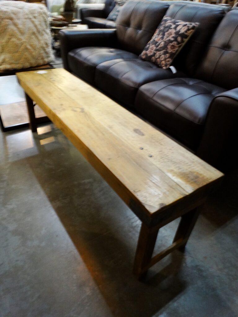 Bench Wooden Bench with Wooden Legs