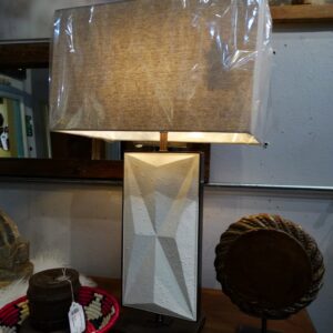 Lamp White Geometric Table Lamp