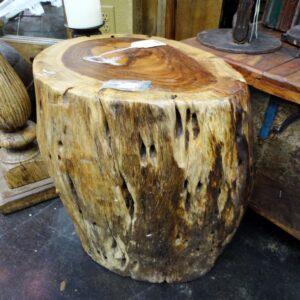 Stool Natural Wood Stump Stool End Table