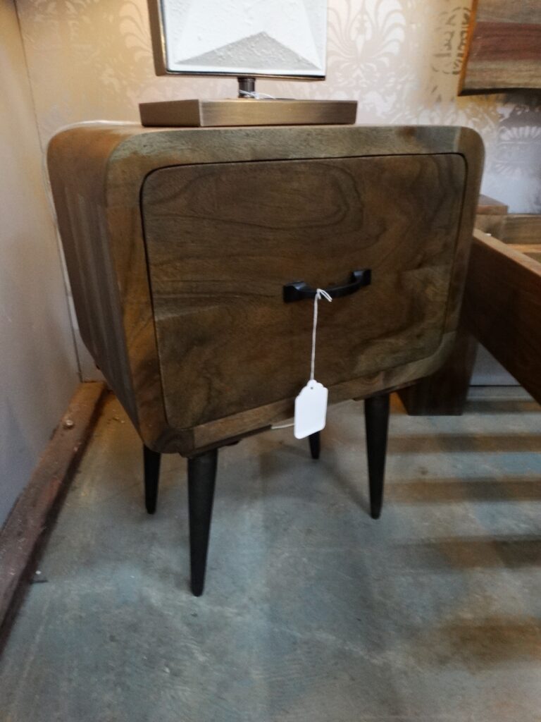 Nightstand Rounded Edges Nightstand with Drawer