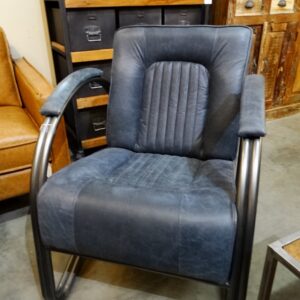 Arm Chair Arc Arm Chair Quilted Center Leather Black