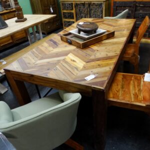 Table Dining Table Chevron Reclaimed Wood