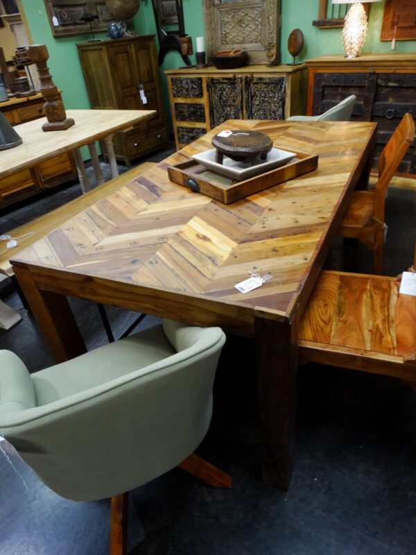 Table Dining Table Chevron Reclaimed Wood