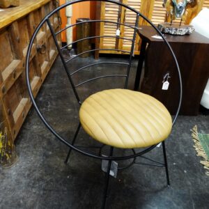 Chair Circle Chair with Bars and Ribbed Seat