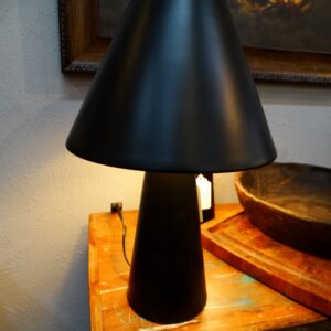 Lamp Black Metal Mushroom Table Lamp