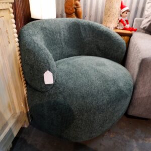 Green Plush Arm Chair