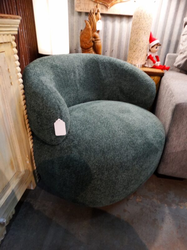 Green Plush Arm Chair