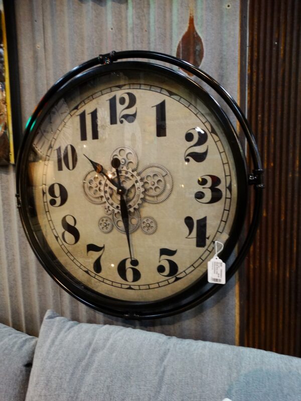 Clock Round Wall Clock with Center Gears