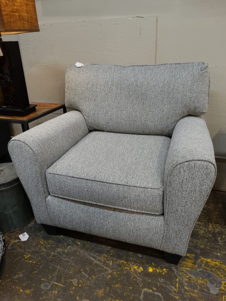 Armchair Black and White Fabric Arm Chair