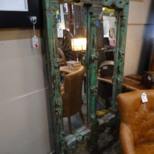 Mirror Reclaimed Green Door Panel Mirror