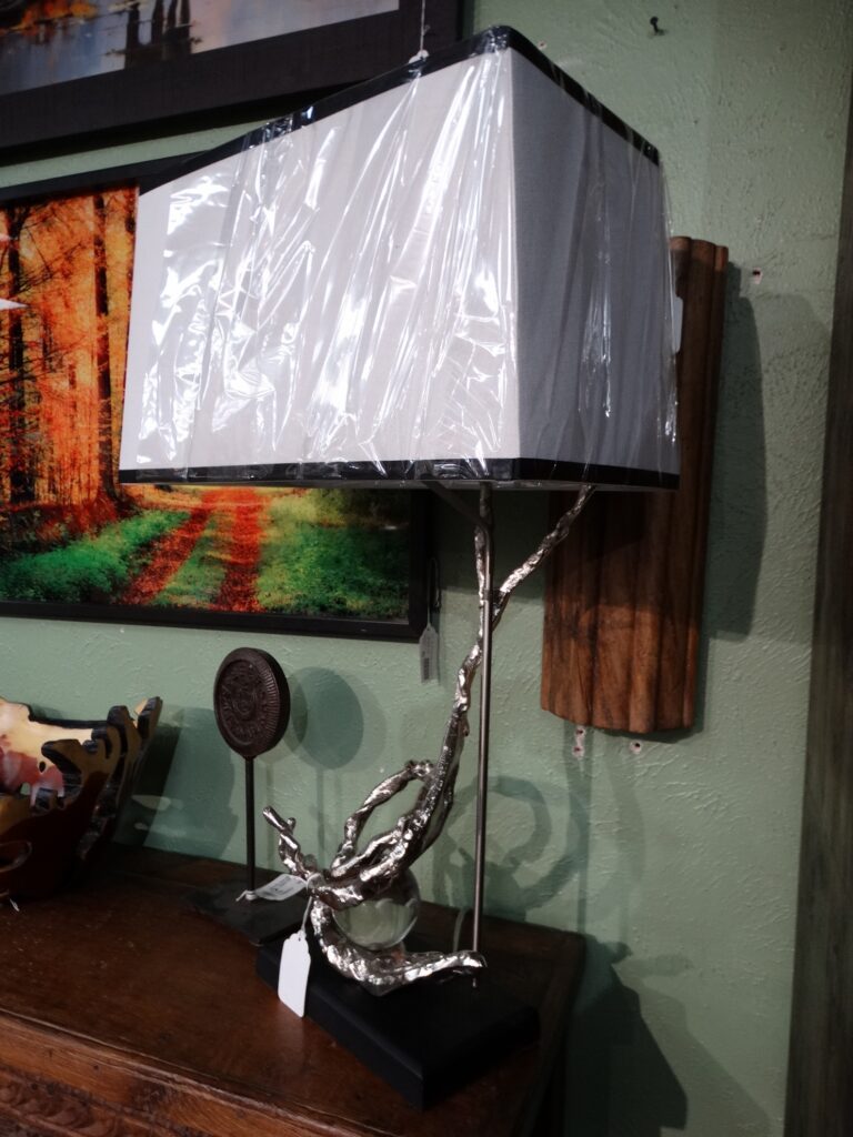 Lamp Modern Silver Branch Lamp with Glass Ball