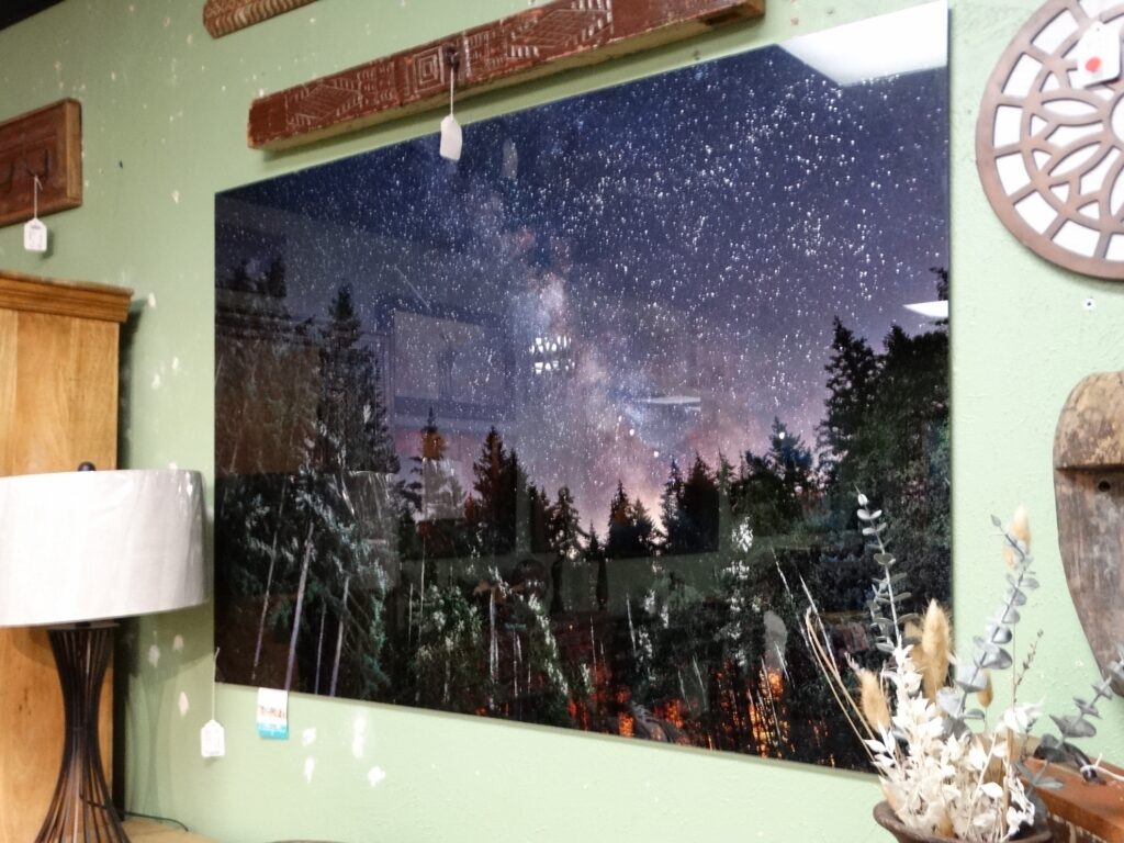 Art Large Glass Art Cosmos Above the Trees