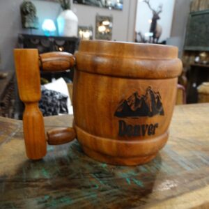 Cup Large Wooden Painted Mug Denver